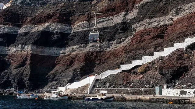 Santorini Cable Car and the 588 Steps: Getting Up From the Old Port